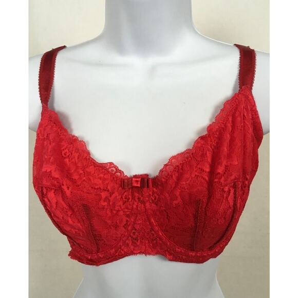 Adore Me Red Sexy High LIFT Underwire Lace Bra Size 42G - Picture 1 of 4